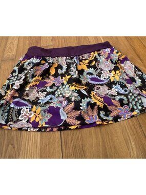 Dona Jo Women's Athletic Multicolor Floral Skort Skirt Size 1.5